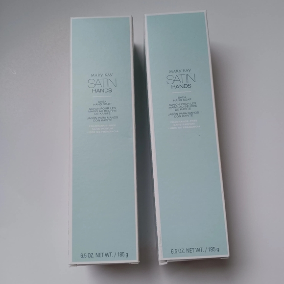 Mary Kay Satin Hands Shea Hand Soap Fragrance Free 6.5 oz Set of 2 - Picture 2 of 9